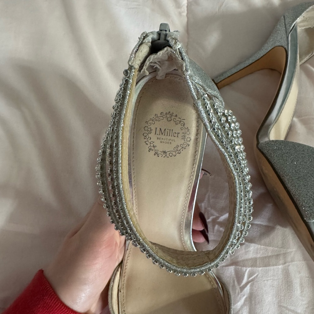 Sparkling Silver Rhinestone Heels - Picture 4 of 10